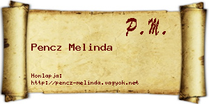 Pencz Melinda névjegykártya