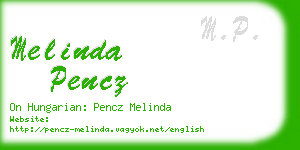 melinda pencz business card